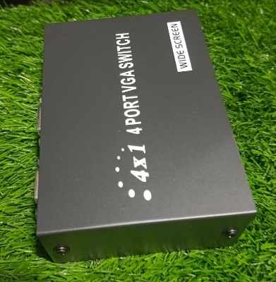 Picture of VGA Switch 4 Port.VGA Switcher, Model:VGA-15-4 The Best Quality Product 100% working Product - Black