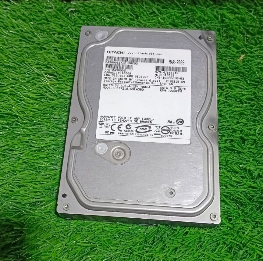 Picture of Hard Disk Drive 3.5 inch SATA 160 Gb Desktop\ cc tv/ Other machines uses korian product 100% Performance available - 160GB