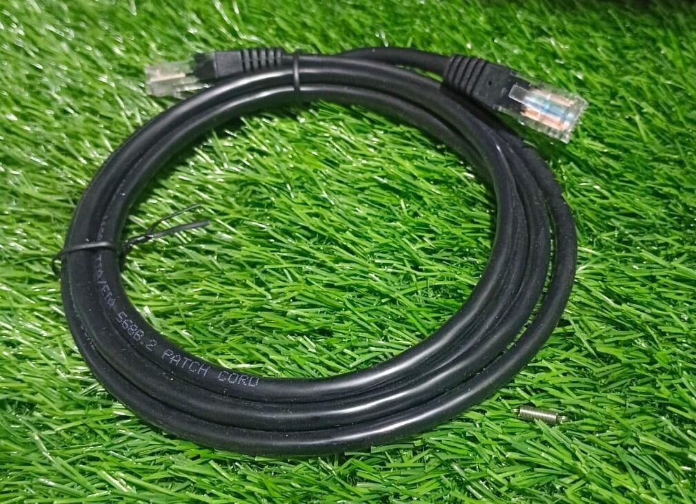 Picture of LAN Cable 1 m CAT6 Cable 1 meter Ethernet Lan Network CAT 6 RJ45 Patch Cord Internet - lan cable - Black