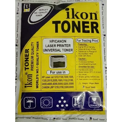 Picture of Toner Poly For ALL hp and Canon Laser Printer TONER FOR REFILL (Ikon Brand) High Quality, 150g better darkness - Black