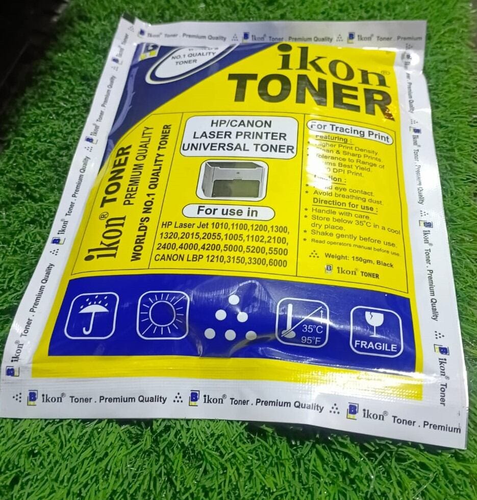 Picture of Toner Poly For ALL hp and Canon Laser Printer TONER FOR REFILL (Ikon Brand) High Quality, 150g better darkness - Black