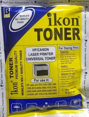 Picture of Toner Poly For ALL hp and Canon Laser Printer TONER FOR REFILL (Ikon Brand) High Quality, 150g better darkness - Black