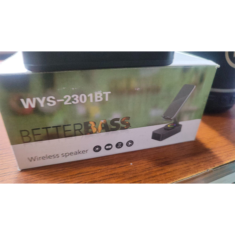 Picture of WYS-2301BT Premium Phone Stand with Wireless Speaker Multifunctional Design, Loud Sound, and Adjustable Stand Support Black