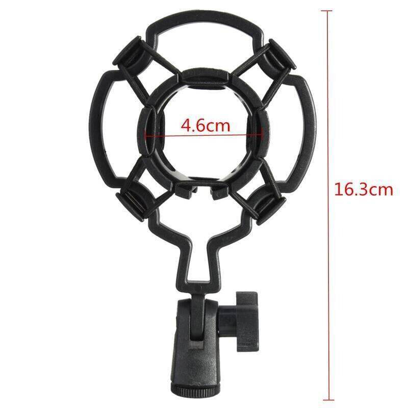 Picture of Universal Professional Condenser Microphone Mic Shock Mount Holder Studio Recording Bracket For Large Diaphram Mic Clip Black