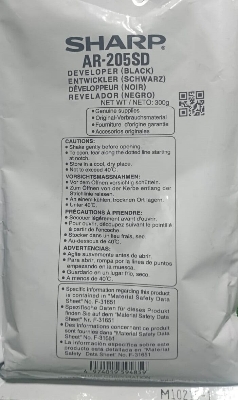 Picture of Developer AR-205 for S-H-A-R-P Photocopy Machine Model  AR-5316,5320,5516,5520 5618 5620 6020 6023 7024 314 5618 5623 256 etc model  supporters available - Black