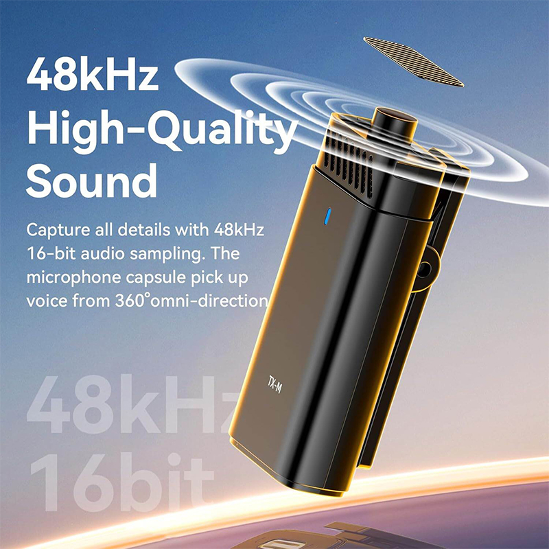 Picture of ULANZI HM2301 Wireless Lavalier Lapel Microphone for iPhone 15 Series/Android/Computer with USB C Interface 