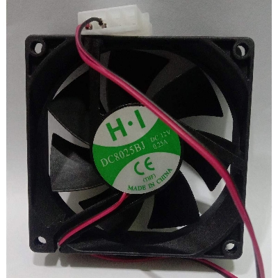 Picture of DC 12V 3 inch Cooling Fan Square Shape CPU or DIY Electronic Cabinet Cooler Cooling Fan korean product available - Black