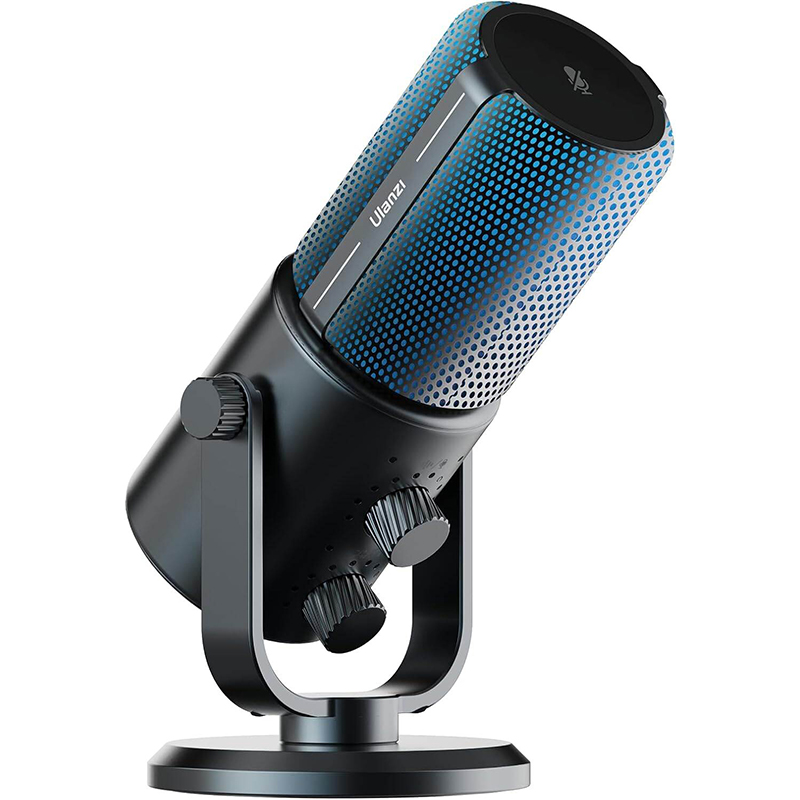 Picture of ULANZI DCM-05 Gaming PC Microphone USB Desktop Condenser Microphone for Podcasting, Phone Computer Streaming Microphone Black