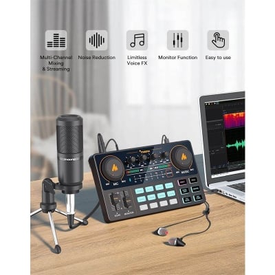 Picture of MAONO AU-AM200 S1 MAONOCASTER Lite Portable All-In-One Podcast Production Studio Black