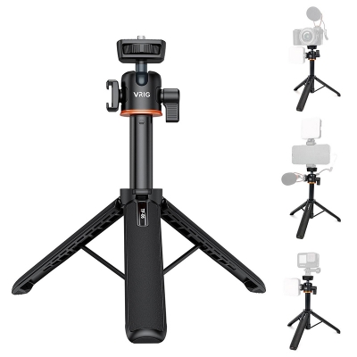 Picture of Vrig TP-06 Black Portable Selfie Stick Handheld Tripod Stand For Smartphone Black