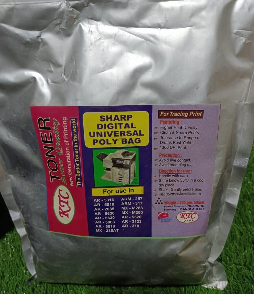 Picture of SHARP Digital all Model Photocopier Refill Toner Poly Bag 6020 7024 5316 5520 5618 ETC model supporters available - Black