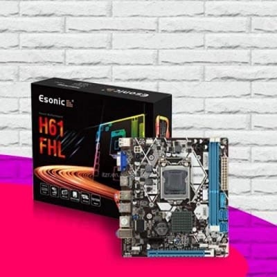 Picture of E-s-o-n-i-c mother board brand new 61 mother board Model: H61FHL 2nf and 3rd gen support 1year warranty