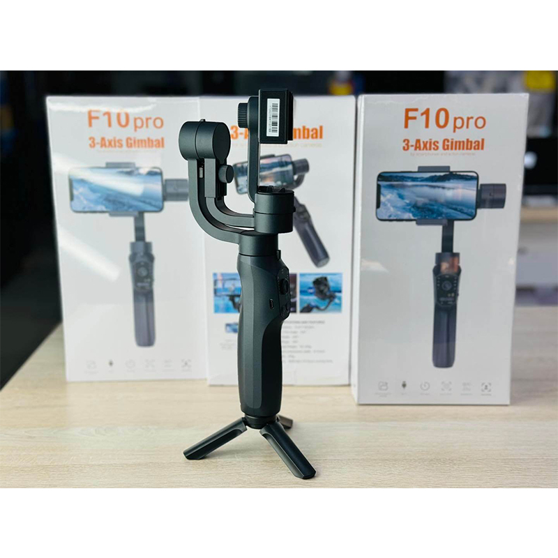 Picture of F10 pro 3-Axis Handheld Smartphone Gimbal Stabilizer Selfie Stick Outdoor For Live For Vlog For TikTok Phone Holder Black