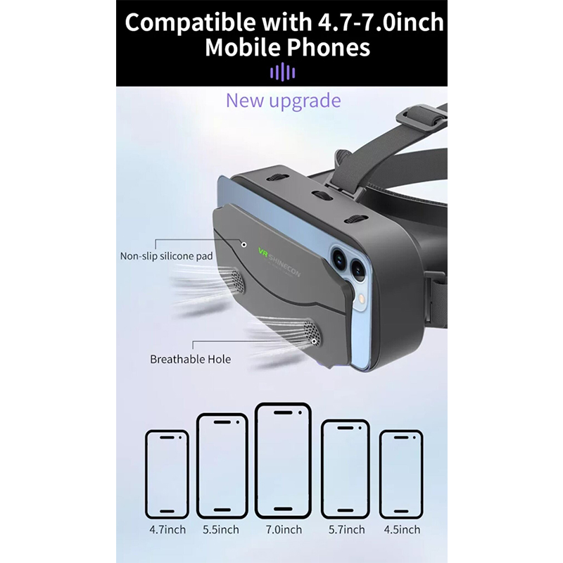 Picture of VR Shinecon G13 3D Virtual Reality Box Gaming Glasses Headset for 4.7-7 inch Smartphones Black