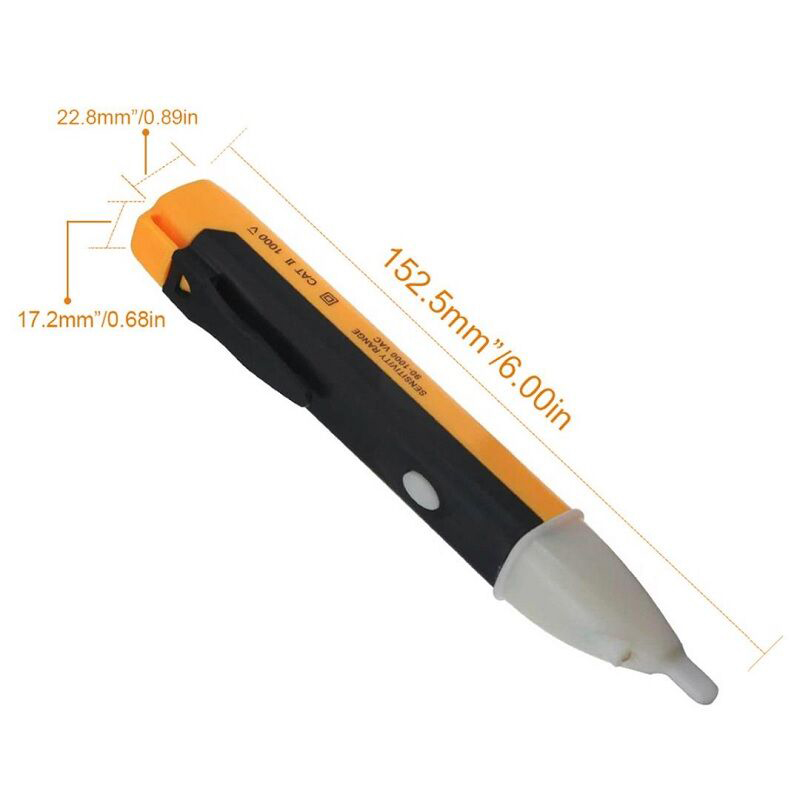 Picture of Voltage Tester Volt Alert 1AC-D 90-1000VAC Voltage Meter Non Contact Electric Voltage Power Detector Electrical Testing Induction Test Pencil Analog Multicolor