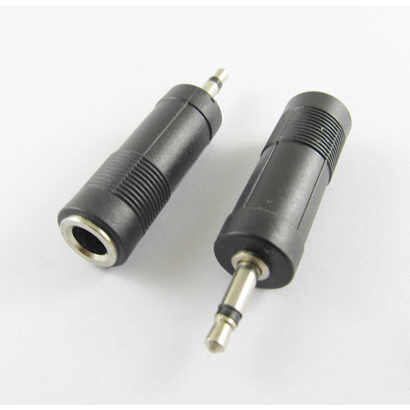 Picture of 3.5mm 1/8" Male Plug Mono to 6.35mm 1/4" Female Audio Adapter Converter 
