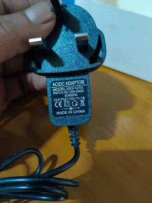 Picture of Power Adaptor 12 Volt 1 Amp (12V 1A) AC/DC Adapter For multi uses Product best quality - Black