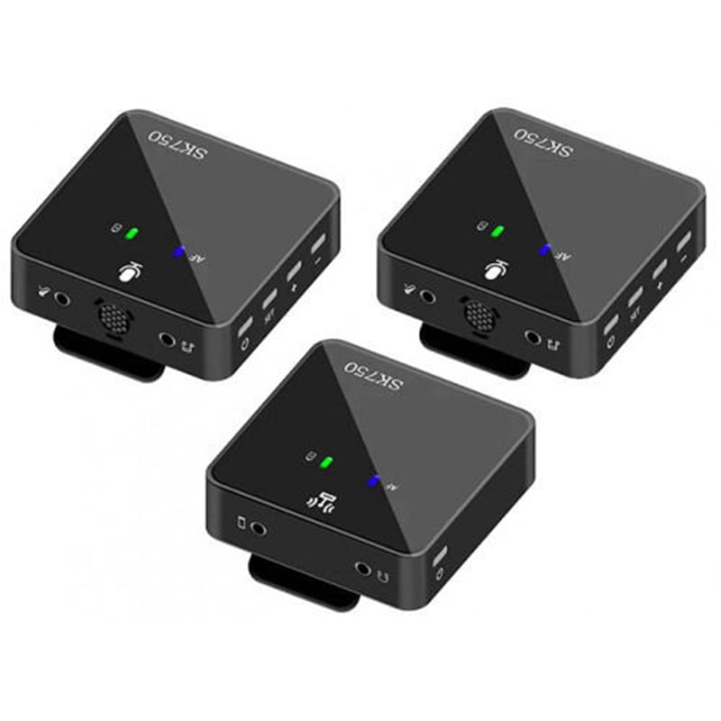 Picture of SK750 Wireless Lavalier Microphone System for Smartphone Laptop DSLR Tablet Camcorder Recorder PK Comica Rode Mic TIKTOK 