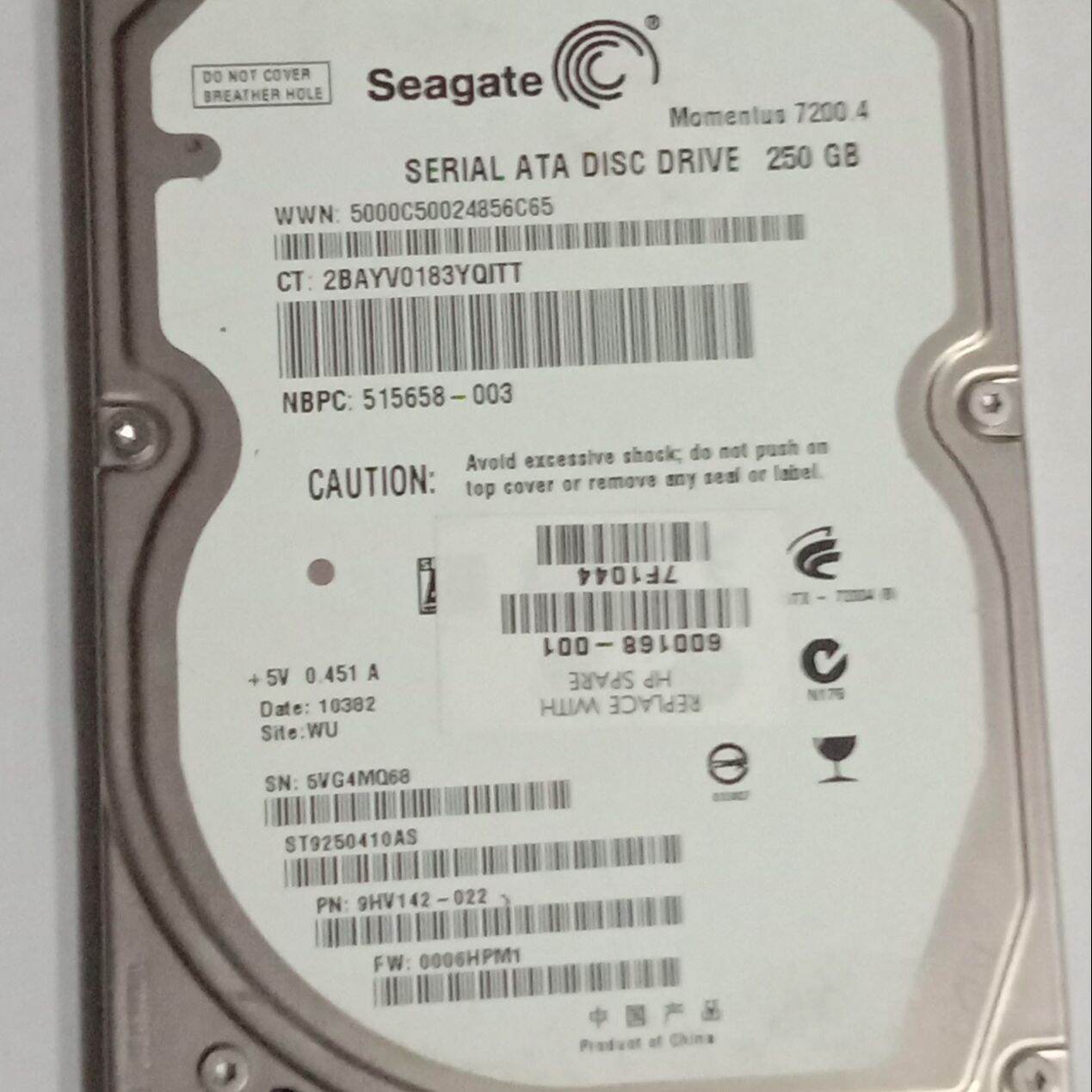 Picture of Hard disk 2.5 inch  500gb For Laptop and other uses korean Product 100% Working hdd - 500GB
