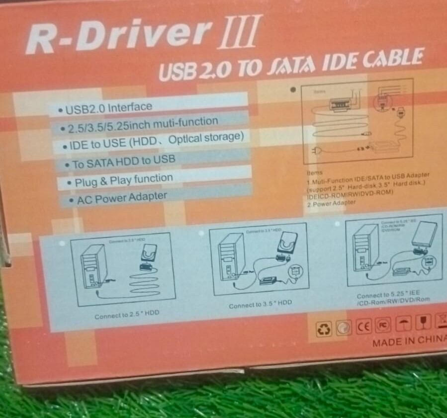 Picture of R drive iii usb 2.0 to sata ide cable - Black