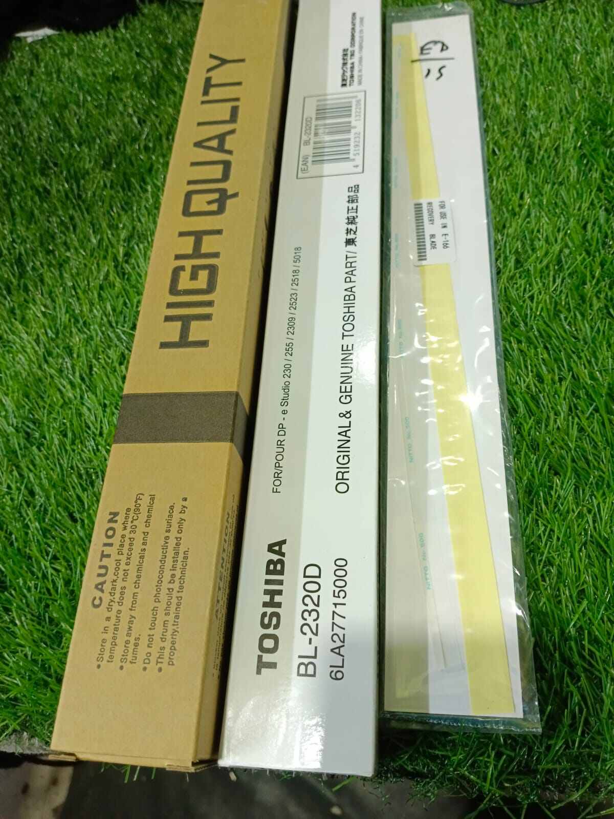 Picture of T-O-S-H-I-B-A  Photocopy machines Drum, Drum Cleaning Blade & Recovery Blade 3 items combo pack estudio 2006 2303 2523 2323 2823 2829 etc model supporters - Multicolor