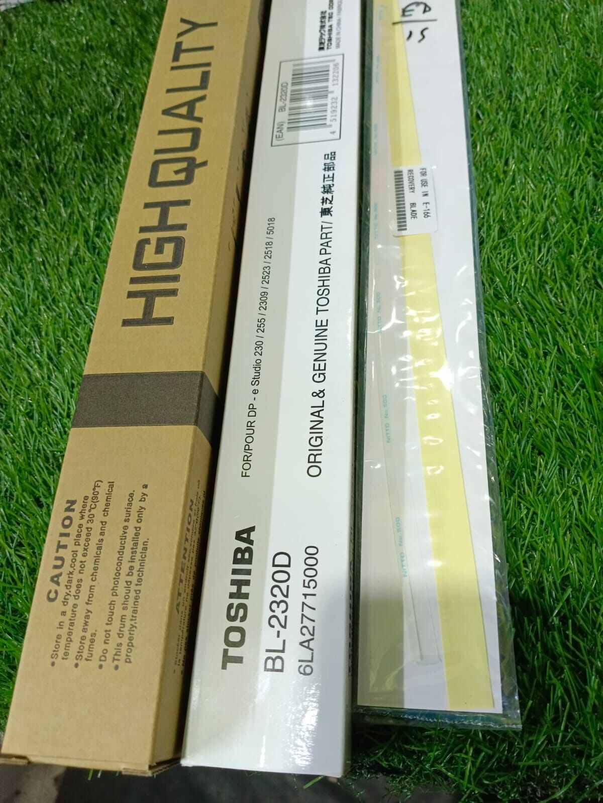Picture of T-O-S-H-I-B-A  Photocopy machines Drum, Drum Cleaning Blade & Recovery Blade 3 items combo pack estudio 2006 2303 2523 2323 2823 2829 etc model supporters - Multicolor