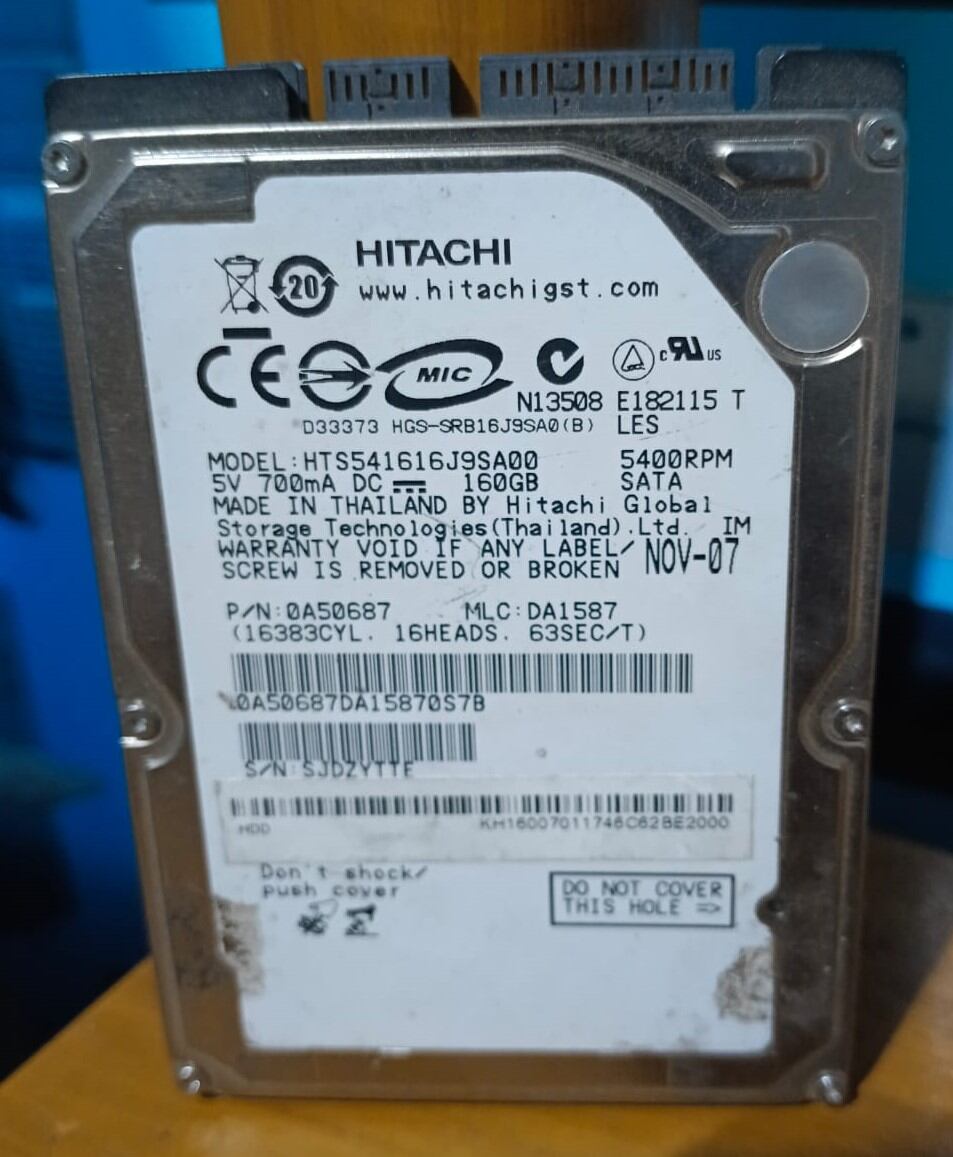Picture of Hard Disk Drive  160gb 2.5 inch SATA hdd For Laptop-Note Book- other Uses Korean Product 100% performanc - 160GB