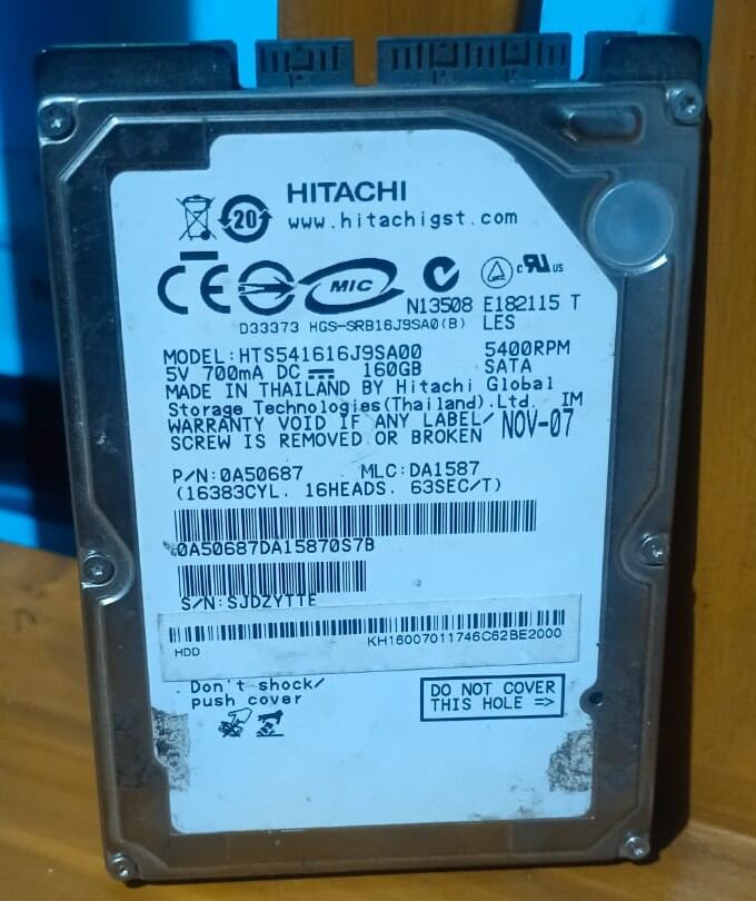 Picture of Hard Disk Drive  160gb 2.5 inch SATA hdd For Laptop-Note Book- other Uses Korean Product 100% performanc - 160GB