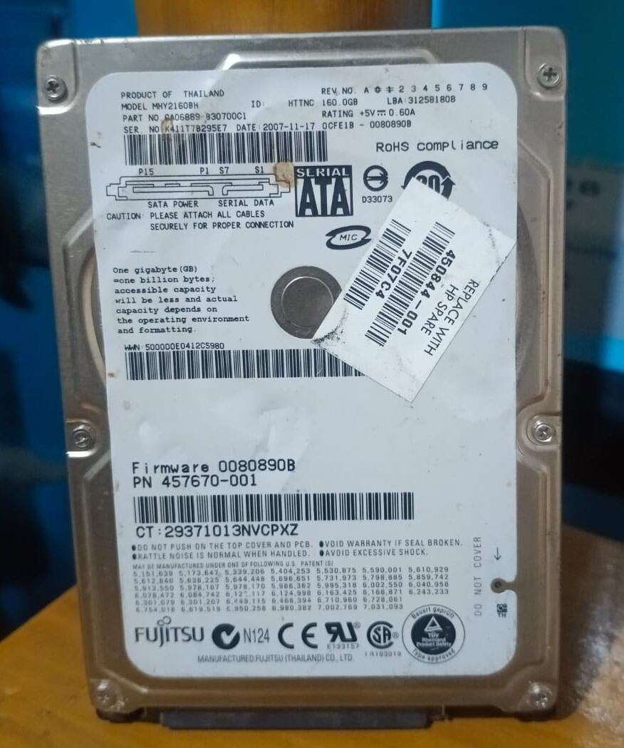 Picture of Hard Disk Drive  160gb 2.5 inch SATA hdd For Laptop-Note Book- other Uses Korean Product 100% performanc - 160GB