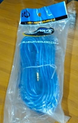 Picture of Audio Jack 3.5mm high quality 3mitre long for multi use 1 by 1 audio jack BEST Quality - Blue