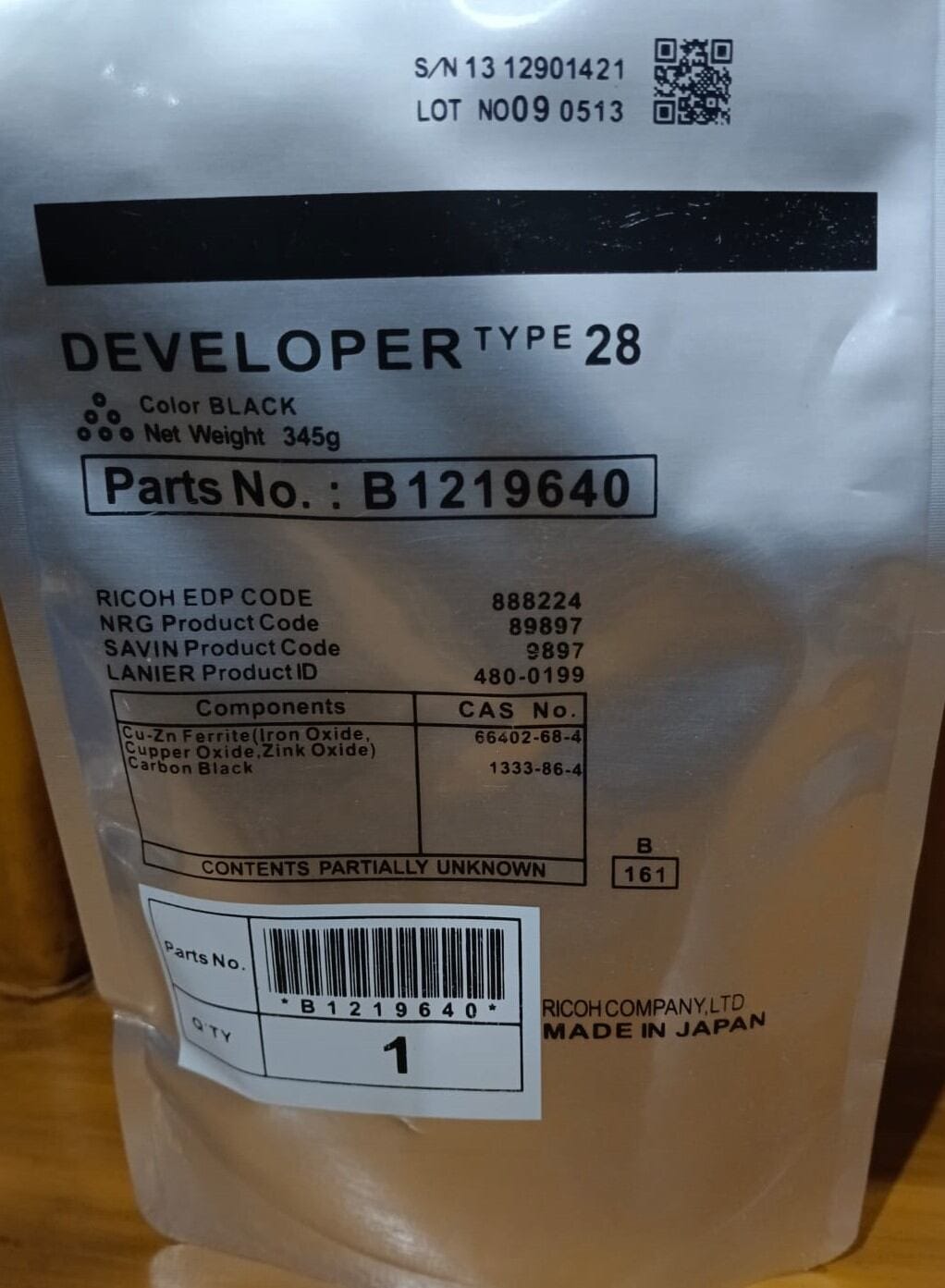 Picture of Developer For R-I-C-O-H Photocopy Machine For MP-2014 MP-2014D Etc Model Available - Black