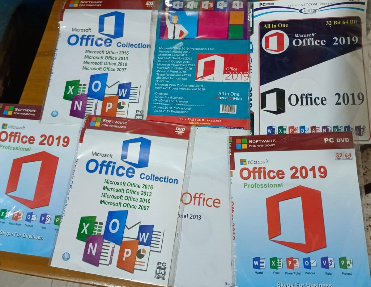 Picture of OFFICE DVD  7-10-13-16-19-21 version dvd for deXTOP COMPUTER  and laptop all available - Multicolor
