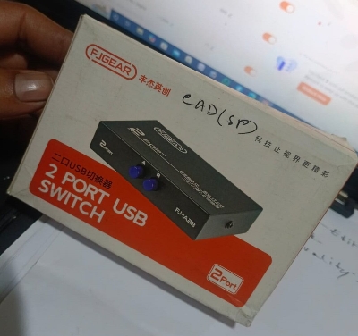 Picture of USB Switch 2 Port Usb Printer Shairing switch best quality available - Black