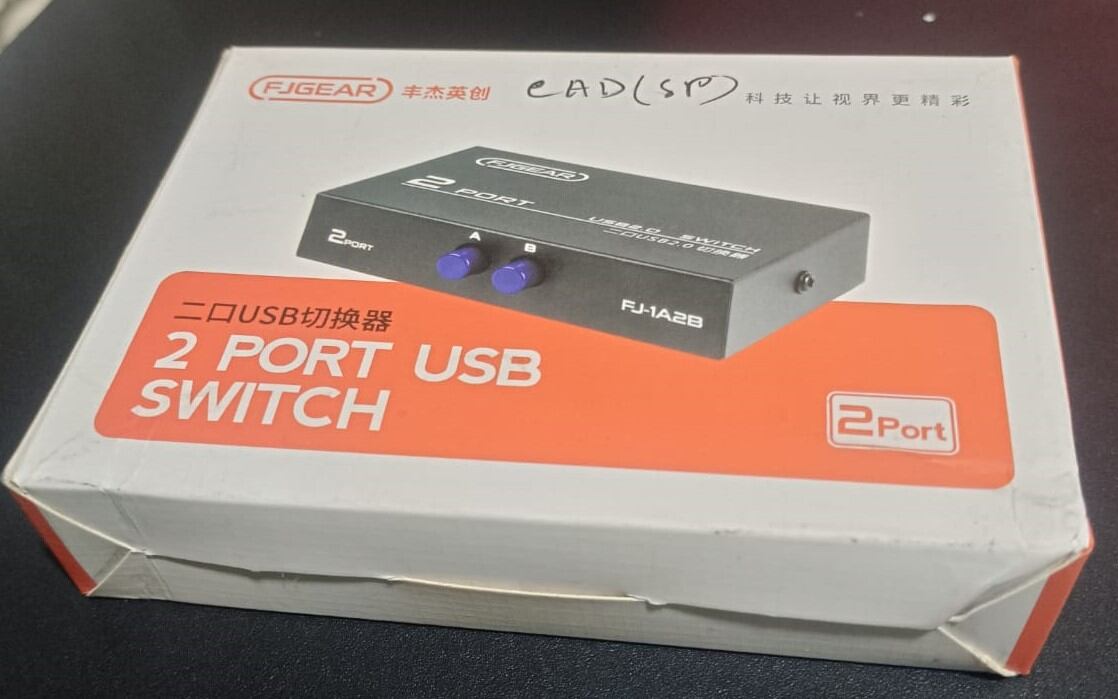 Picture of USB Switch 2 Port Usb Printer Shairing switch best quality available - Black