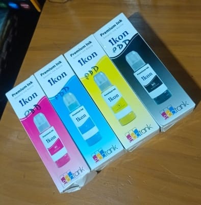 Picture of E-P-S-O-N INK 003 004 664 ICON BRAND B+M+C=Y 4PCS 1 SET  CHINA BEST Quality Product - Multicolor