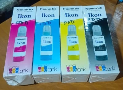 Picture of E-P-S-O-N INK 003 004 664 ICON BRAND B+M+C=Y 4PCS 1 SET  CHINA BEST Quality Product - Multicolor
