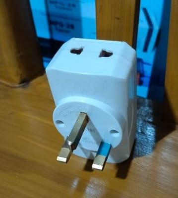 Picture of Multi 3 pic Socket three pin flat  power  Connector high  quality metal Product - White