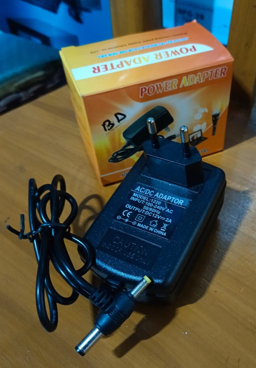 Picture of Power adaptor 12v 2amp ac-dc adaptor for cc camera- router ant other uses Product - Black