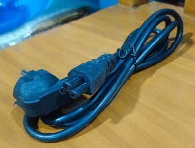 Picture of P-o-w-e-r Cable 1.5 mitre 2 pin Round For Laptop- Note Book And other uses Cable - Black