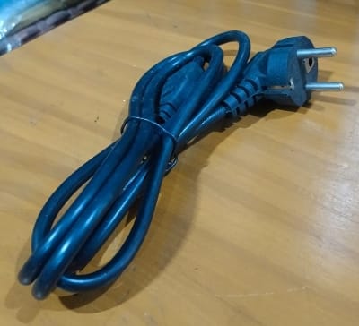 Picture of P-o-w-e-r Cable 1.5 mitre 2 pin Round For Laptop- Note Book And other uses Cable - Black