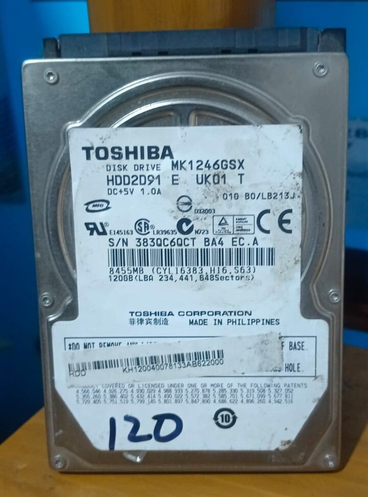 Picture of Hard Disk Drive 120GB 2.5 inch SATA hdd For Laptop-Note Book- other Uses Korean Product 100% performance