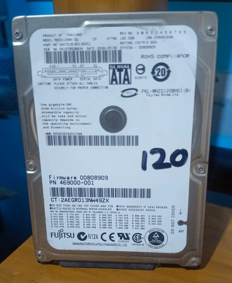 Picture of Hard Disk Drive 120GB 2.5 inch SATA hdd For Laptop-Note Book- other Uses Korean Product 100% performance