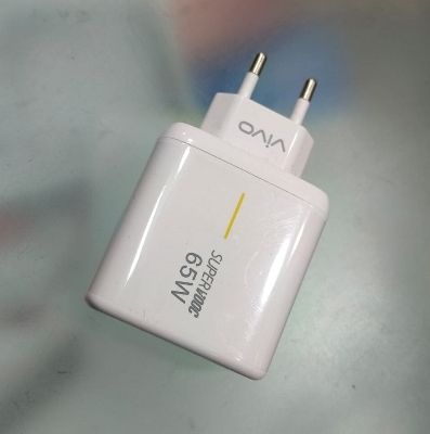 Picture of Adaptor VIVO SUPER VOOC 65W out put 5Volt 3amp  2 Pin Input china Product available - White