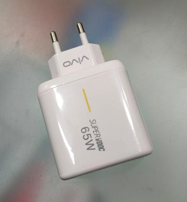Picture of Adaptor VIVO SUPER VOOC 65W out put 5Volt 3amp  2 Pin Input china Product available - White