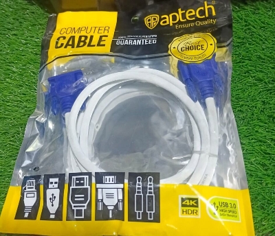 Picture of Vga Male To Vga Male Cable 10 mitre (VGA Cable) For PC-CCTV-Projector Etc Supporters Available 100% Working - Multicolor