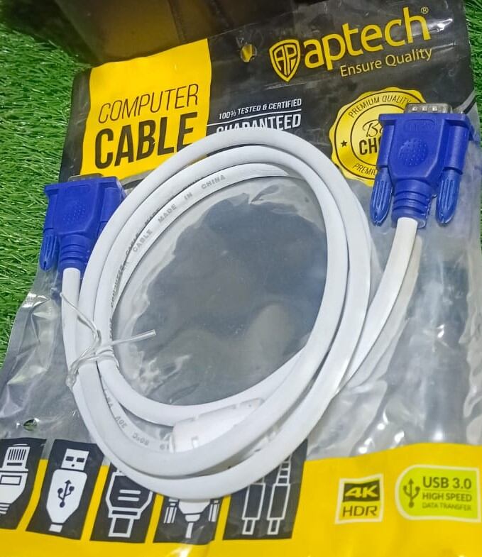 Picture of Vga Male To Vga Male Cable 10 mitre (VGA Cable) For PC-CCTV-Projector Etc Supporters Available 100% Working - Multicolor