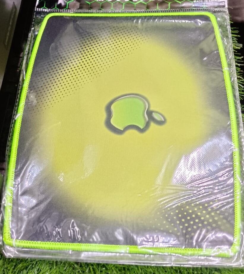 Picture of Mouse Pad A-p-p-l-e Model H-3 Yellow Best Quality Product Available - Multicolor