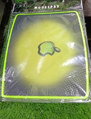 Picture of Mouse Pad A-p-p-l-e Model H-3 Yellow Best Quality Product Available - Multicolor