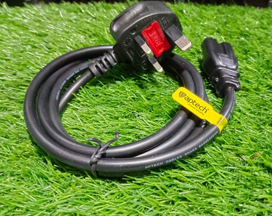 Picture of Power Cable 3 Pin With Fuse Ap tech Brand China Best quality Product Available - Black