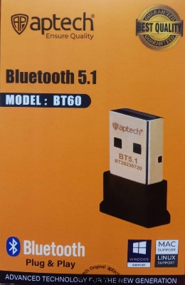 Picture of Aptech B60 5.1 Bluetooth USB Dongle Blutooth Device  BT-6 Brand New Available - Black